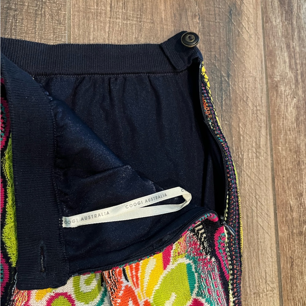 *SOLD* Vintage COOGI multicolor 2 piece Bodycon mini skirt and halter top dress - Picture 15 of 16